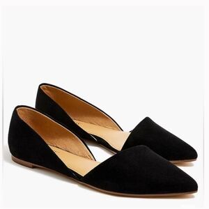 J. CREW Suedes Zoe D’orsay Flats Black Size 8